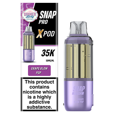 Dinner Lady Snap Pro X Disposable Flavour Pod 50mg Grape Blow Pop 1x 1