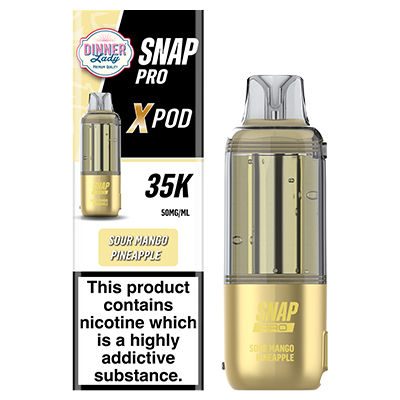 Dinner Lady Snap Pro X Disposable Flavour Pod 50mg Sour Mango Pineapple 1x 1