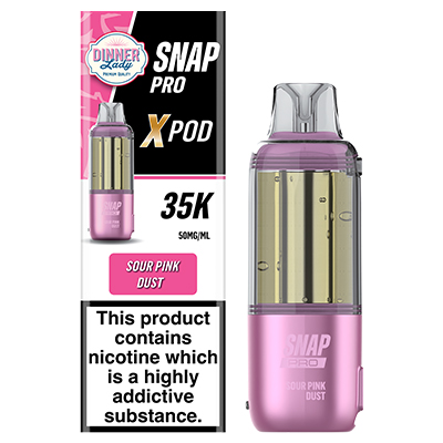 Dinner Lady Snap Pro X Disposable Flavour Pod 50mg Sour Pink Dust 1x 1