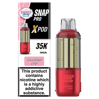 Dinner Lady Snap Pro X Disposable Flavour Pod 50mg Strawberry B Pop 1x 1