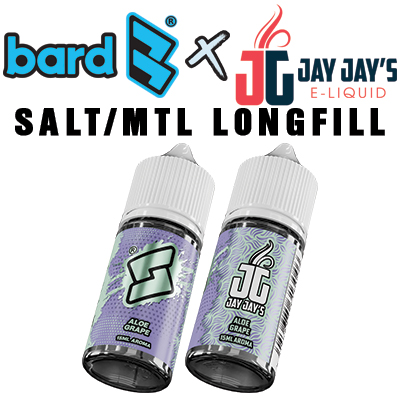 International Bardx Jay Jays Aloe Grape Salt MTL Longfill Aroma 30ml
