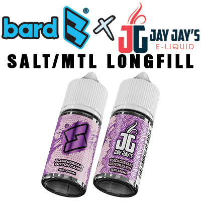 International Bardx Jay Jays Blackcurrant Cotton Candy Salt MTL Longfill Aroma 30ml