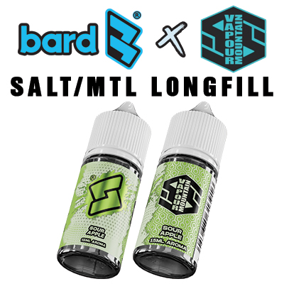 International Bardx Vapour Mountain Sour Apple Salt MTL Longfill Aroma 30ml