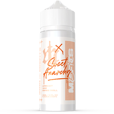 International Misfitsx Sweet Anarchy Apricot Jam Swiss Roll Longfill Flavour Drops 120ml 1