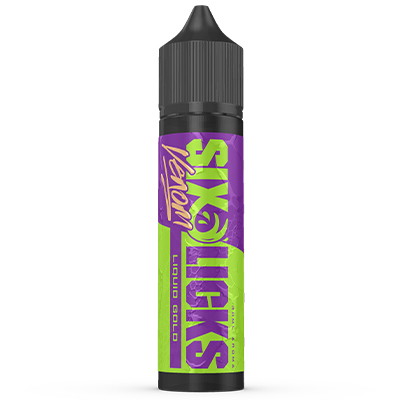 International Six Licks Venom Liquid Gold MTL Salt Longfill Flavour 60ml