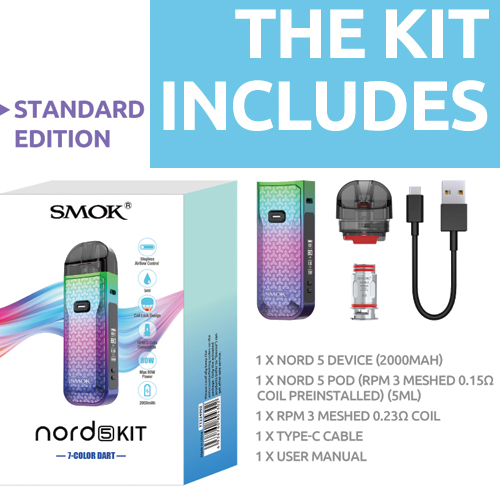 Smok Nord 5 Kit Includes