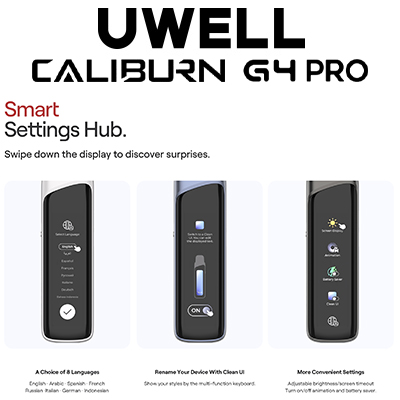 Uwell Caliburn G 4 Pro Pod Kit Smart Hub