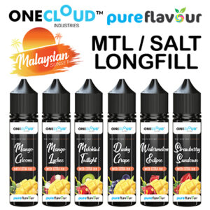 Local - One Cloud Malaysian Sunset MTL/Salt Longfill Pure Flavour 60ml